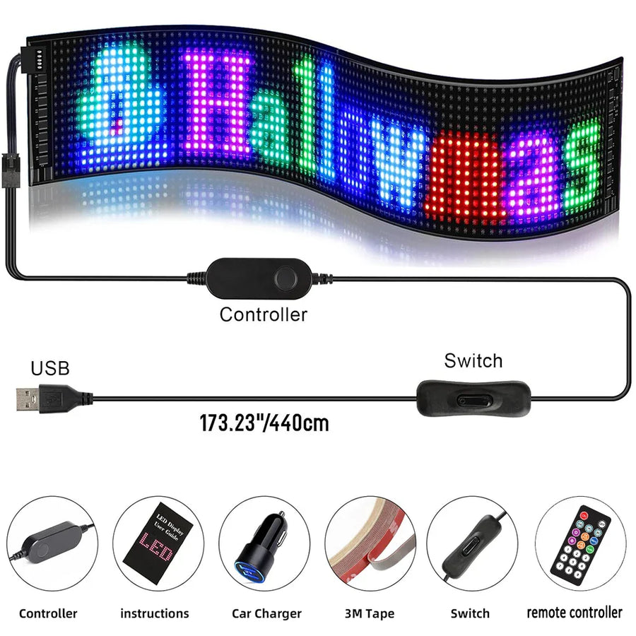 LED Customizable Fun Ride Bluetooth Car Sign - Image 2
