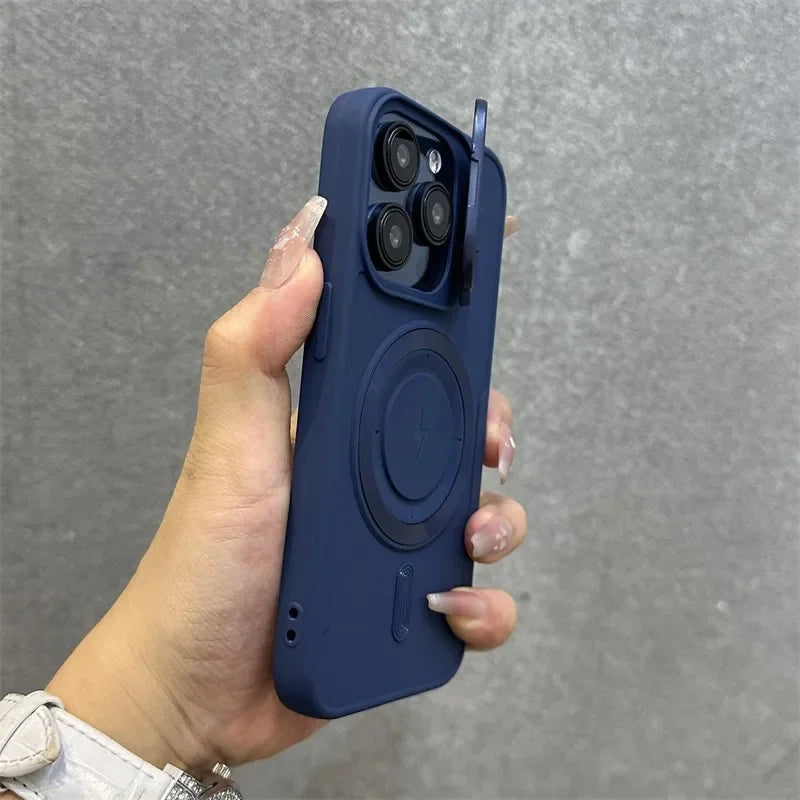 Magnetic Soft Wrist Bracket Lens Cover iPhone Case - Image 6