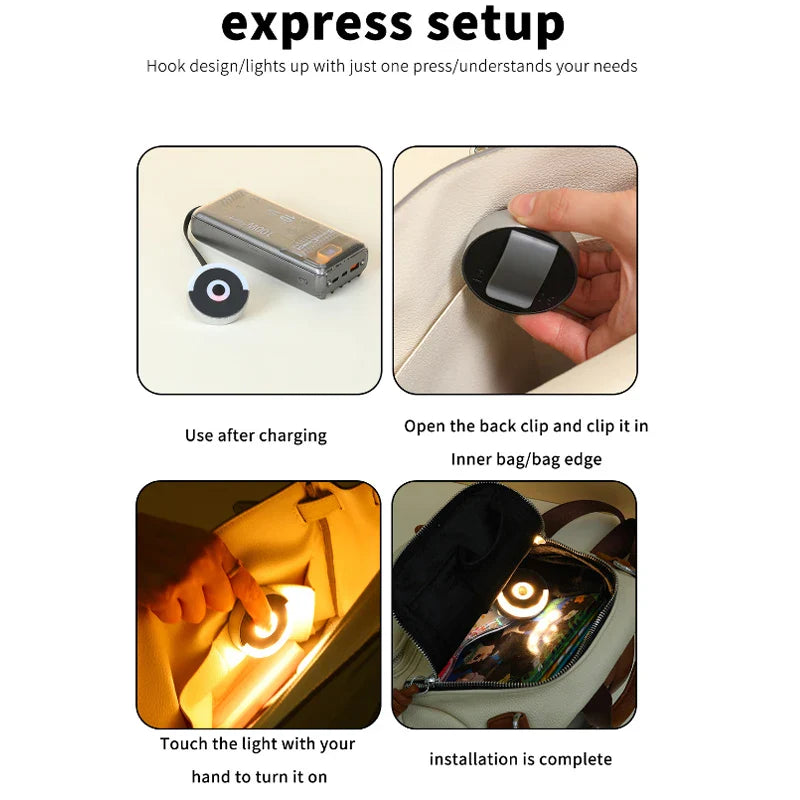 Compact Circular Touch LED Portable Night Lamp - Image 2