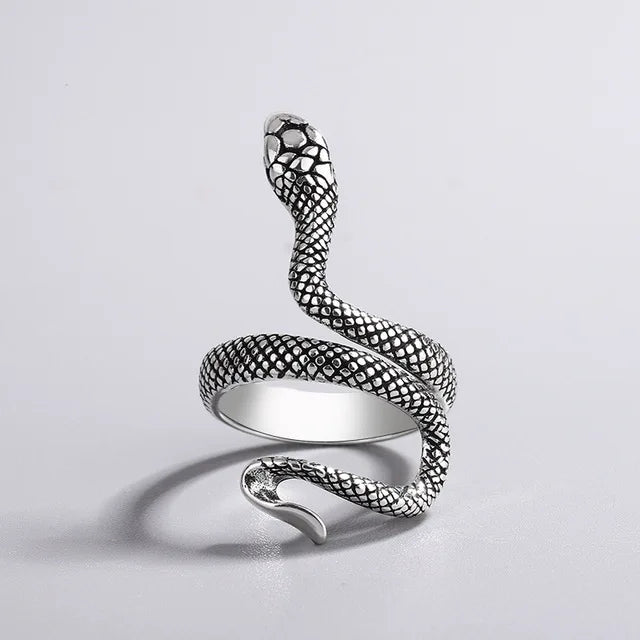 Textured Snake Steel Ring - Image 4