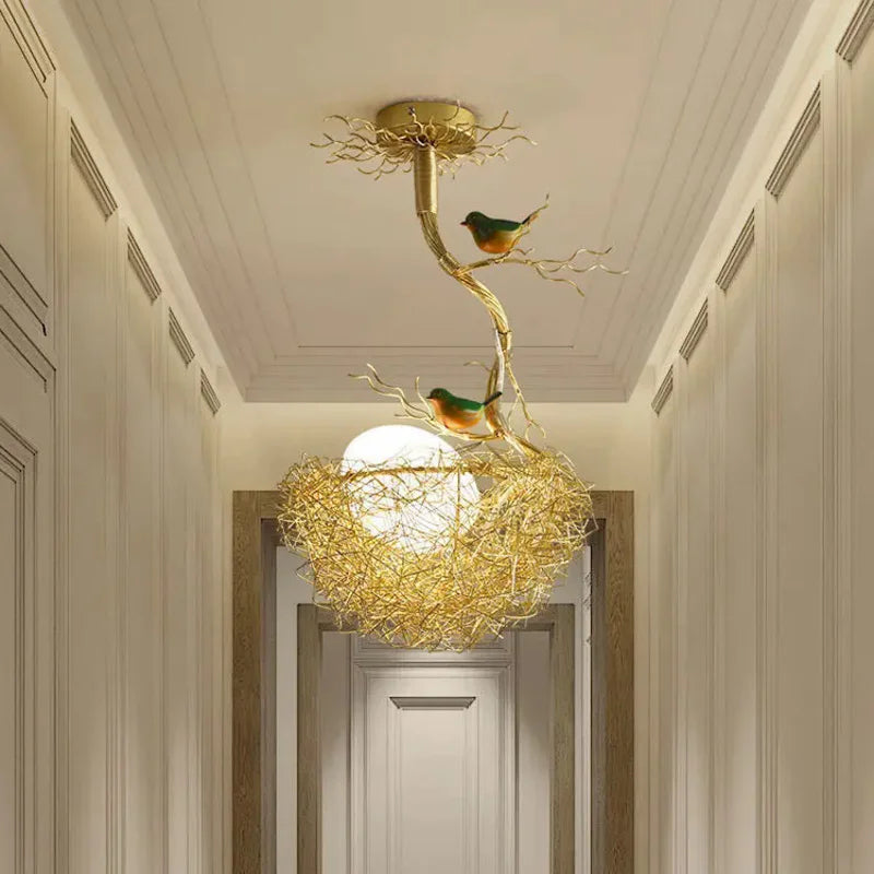 Bird Nest Egg Rustic Minimalist Lamp - Image 1