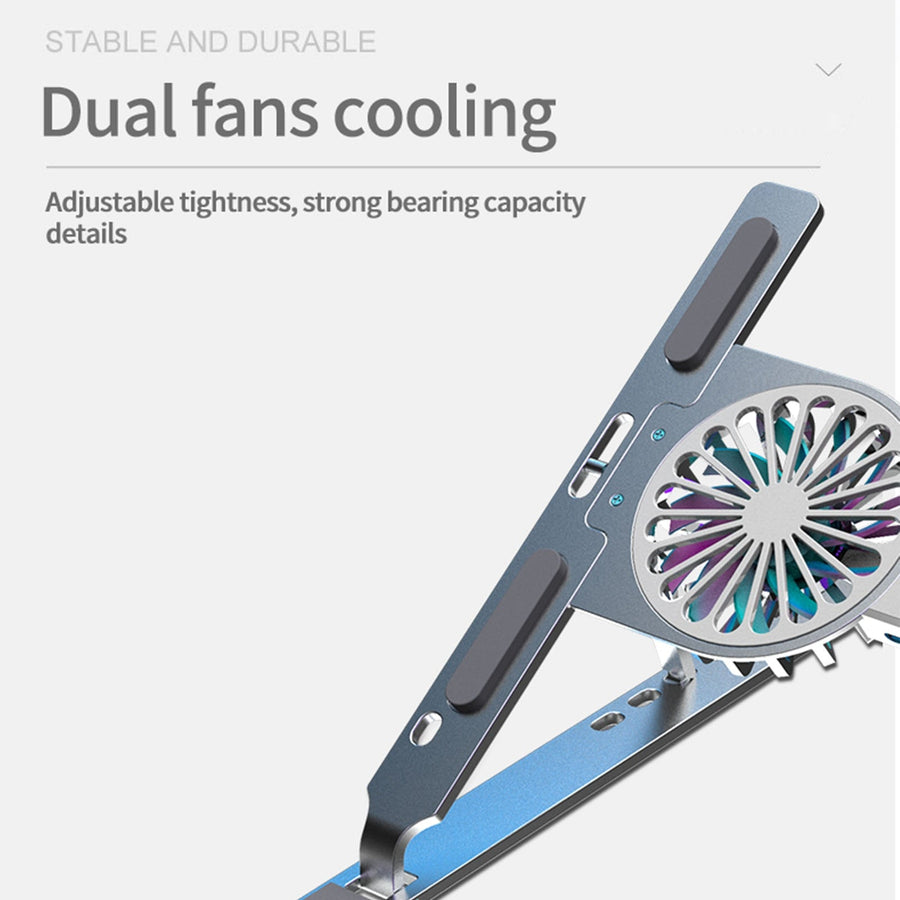 Foldable Dual Fan Laptop Cooler Stand - Image 1