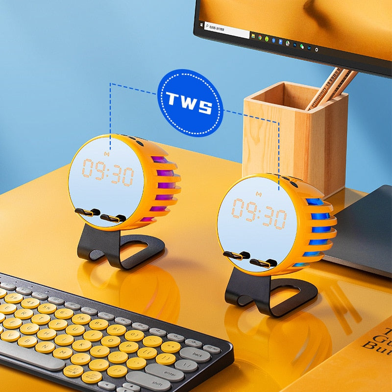 Elegance Symphony Wooden Bluetooth Speaker Clock - Image 2