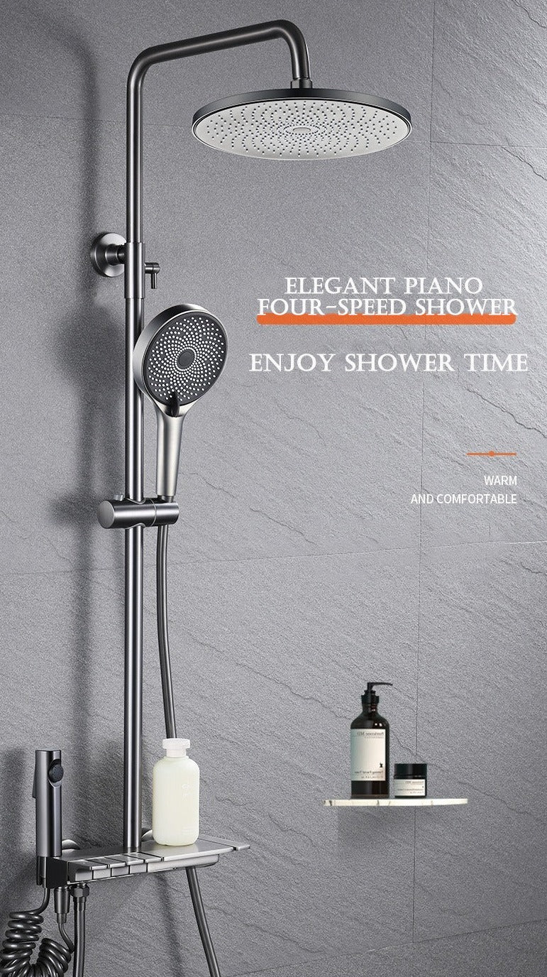 Elegant Piano Style Rainfall Bathroom Shower Set - Image 3