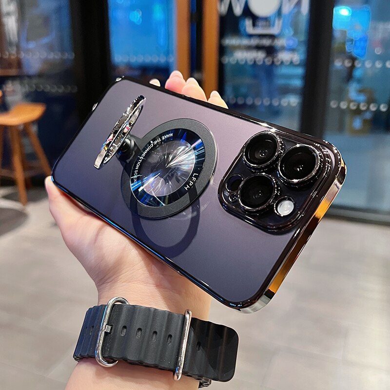 360 Rotating Transparent iPhone Holder Case - Image 7