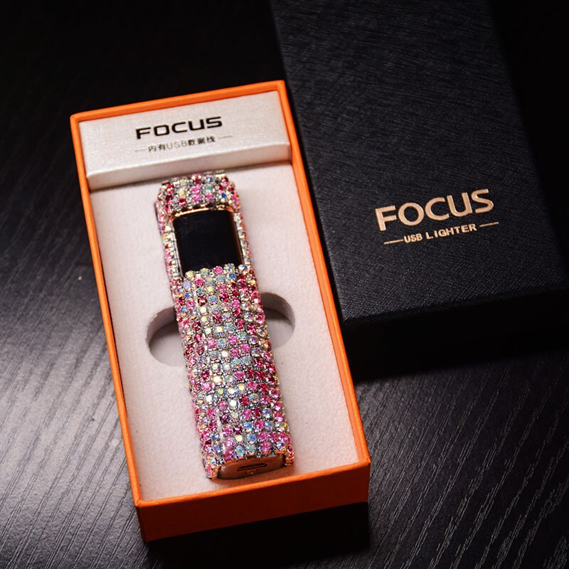Sparkle Stone Rhinestone Rechargeable Portable Lighter - Image 14