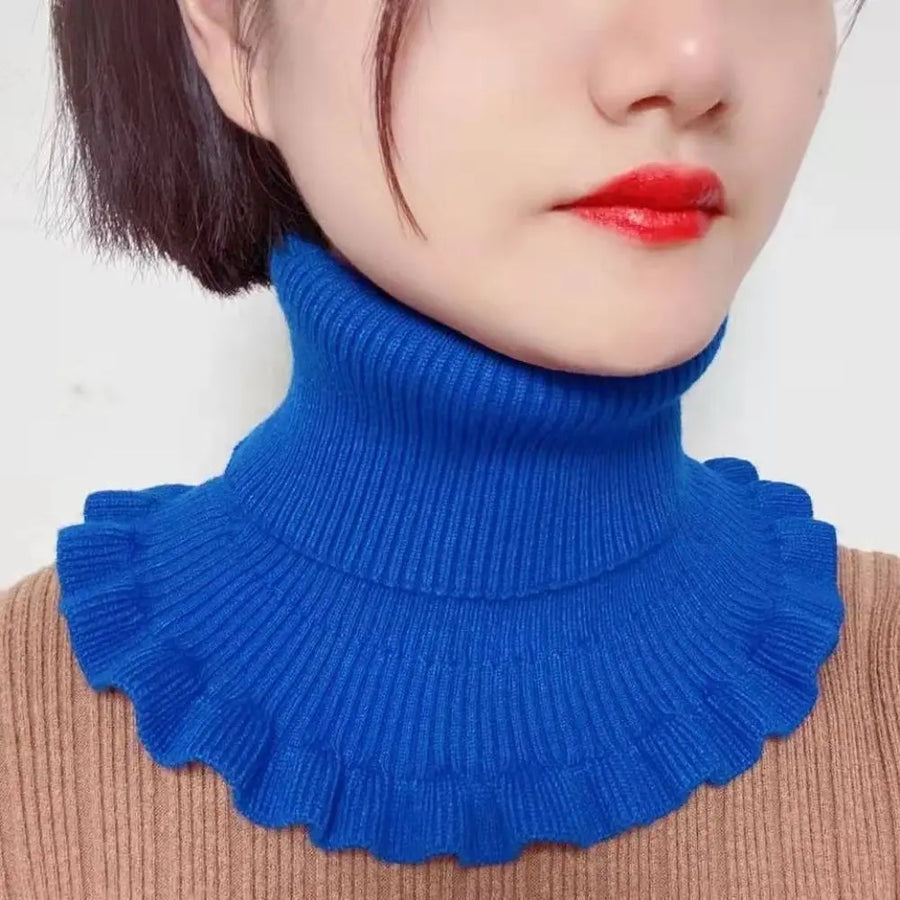 Cozy Knit Detachable Turtleneck Collar Scarf - Image 3