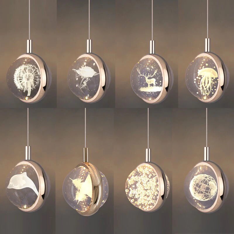 Romantic Crystal Rotating Mood LED Lights - Image 1