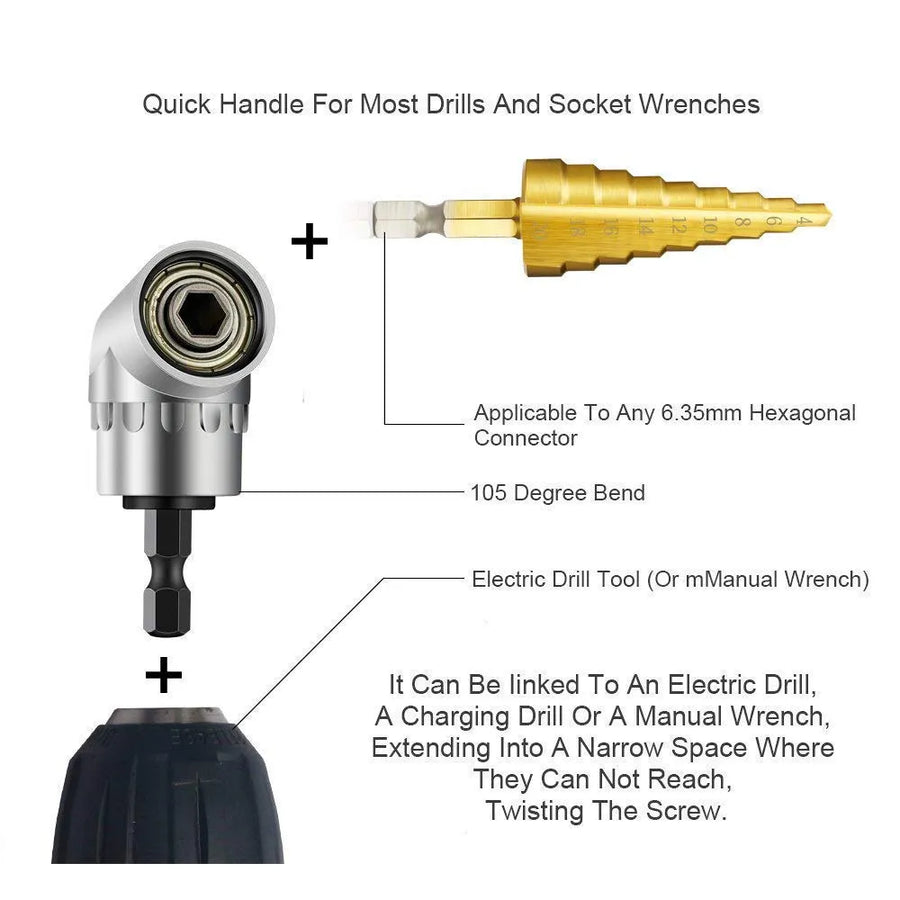 360 Degree Right Angle Drill Extension Tool - Image 3