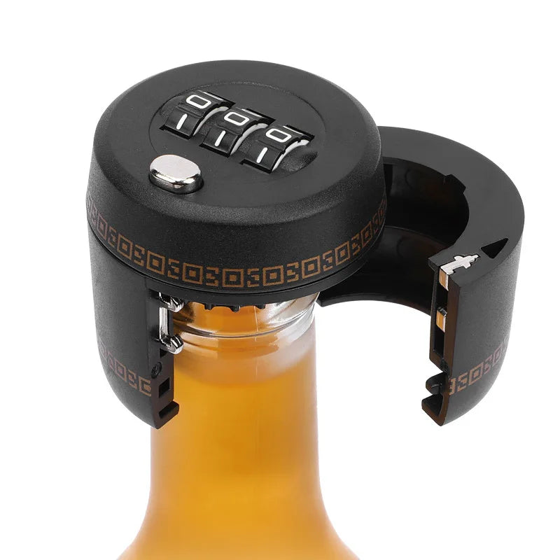 Drink Safe Reusable Childproof Password Lock Wine Bottle Stopper - Image 3