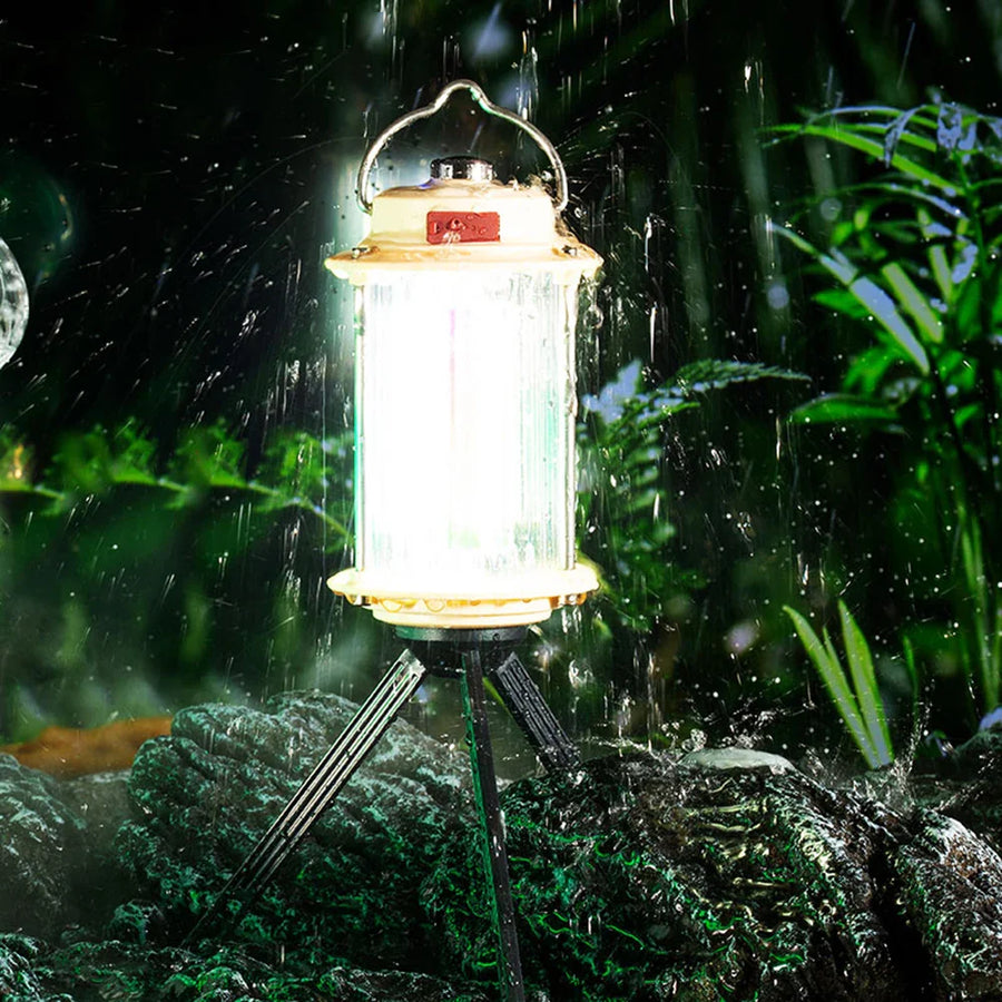Portable Rechargeable Dimmable Hanging Tripod Flashlight Lantern - Image 0