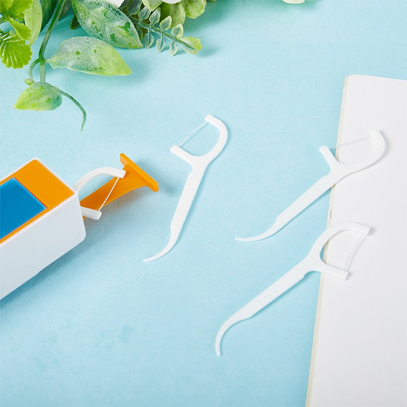 Automatic Pop-up Built-in Mirror Dental Floss Box - Image 1