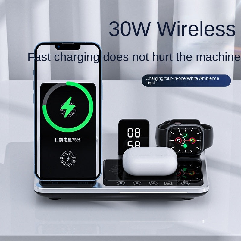All-In-One Wireless Charging Dock Clock - Image 1