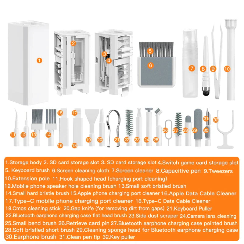 All-In-One 32Pcs Computer Phone Cleaning Kit - Image 4