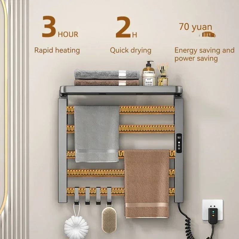 Intelligent Electric Heated Towel Drying Organizer Rack - Image 5
