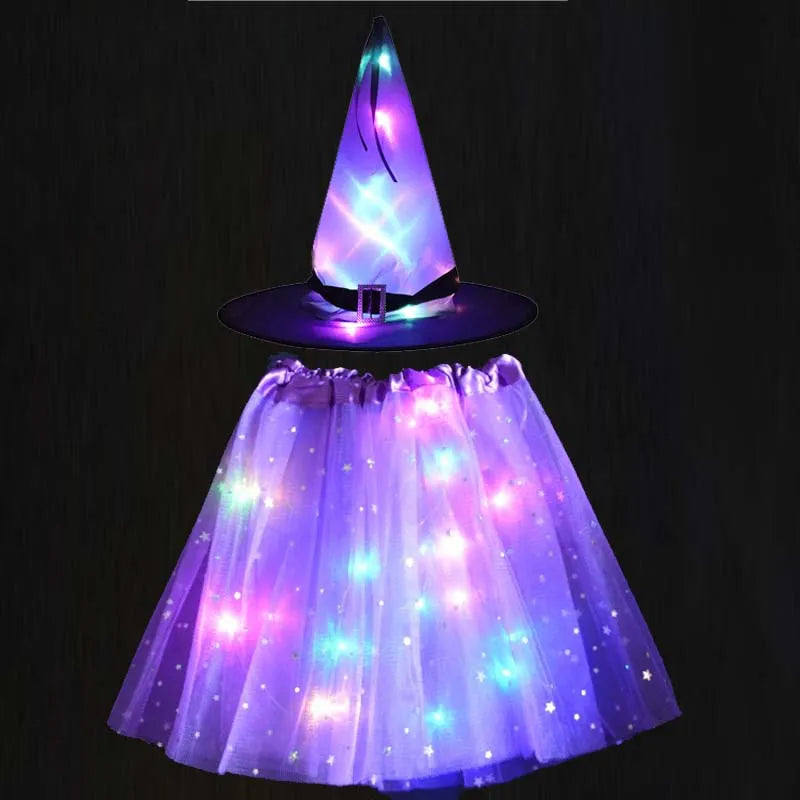 Glow Witch Luminous Kids Costume - Image 6