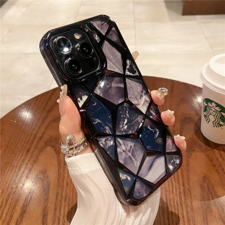 Geometric Colorful Marble iPhone Case - Image 9