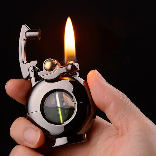 Retro Windproof Transparent Oil Tank Lighter - Image 0
