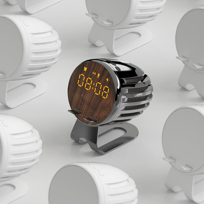 Elegance Symphony Wooden Bluetooth Speaker Clock - Image 0