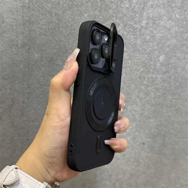 Magnetic Soft Wrist Bracket Lens Cover iPhone Case - Image 10