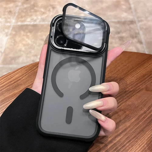 Full Lens Protection Flip Stand Magnetic iPhone Case - Image 0
