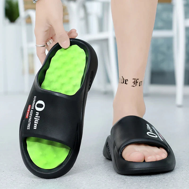 Orange Fire Casual Beach Massager Slippers - Image 4