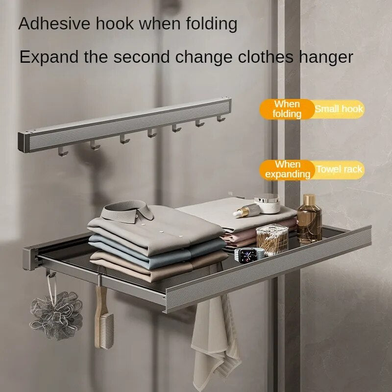 Retractable Laundry Organizer Net Rack - Image 1