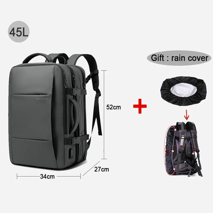 Modern Style Expandable Smart Large Waterproof Travel Backpack - Image 7
