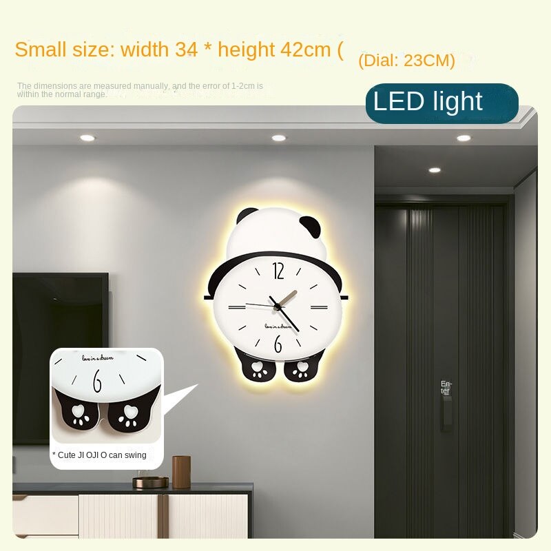 Shy Panda Creative Wall-Hanging Clock - Image 6