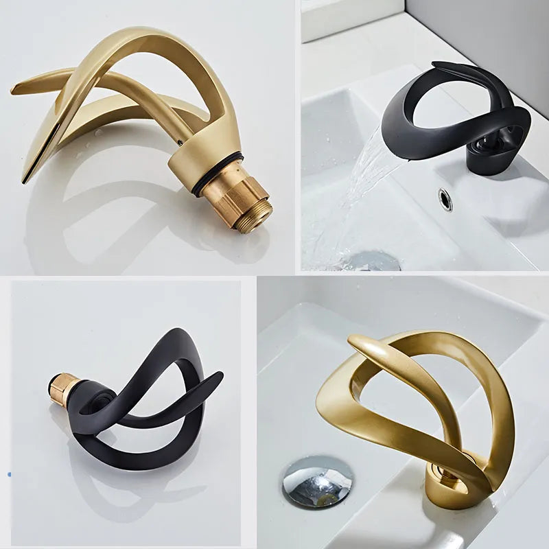 Modern Creative Brass Waterfall Design Faucet - Image 3