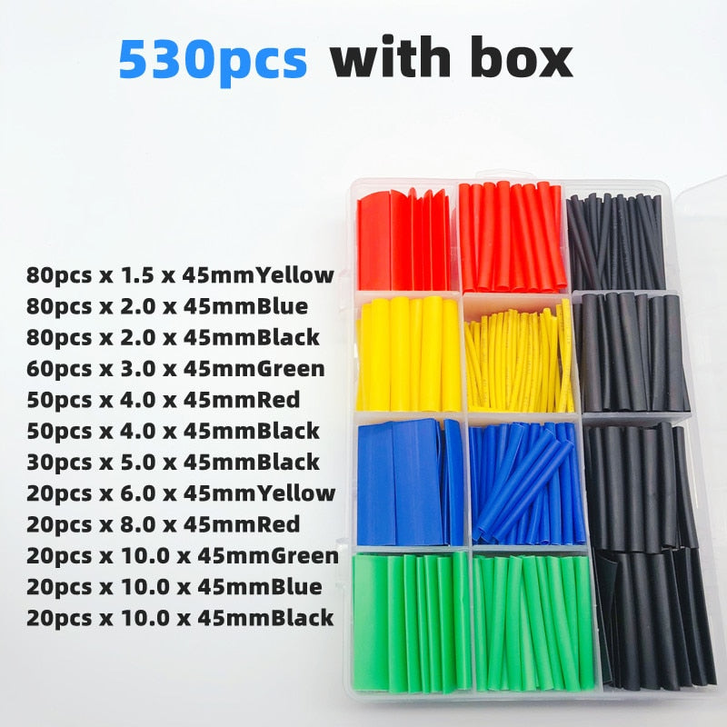 530Pcs Colored Insulated DIY Cable Fix Kit - Image 2