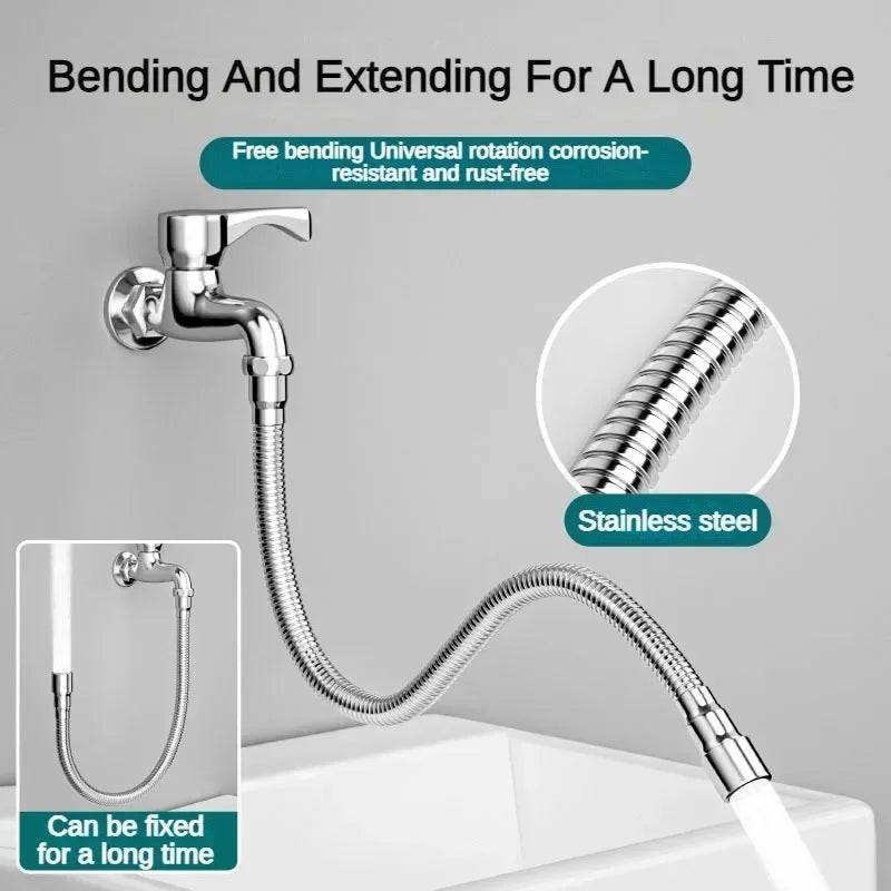 Universal Flexible Adjustable Kitchen Faucet Extender Nozzle - Image 1
