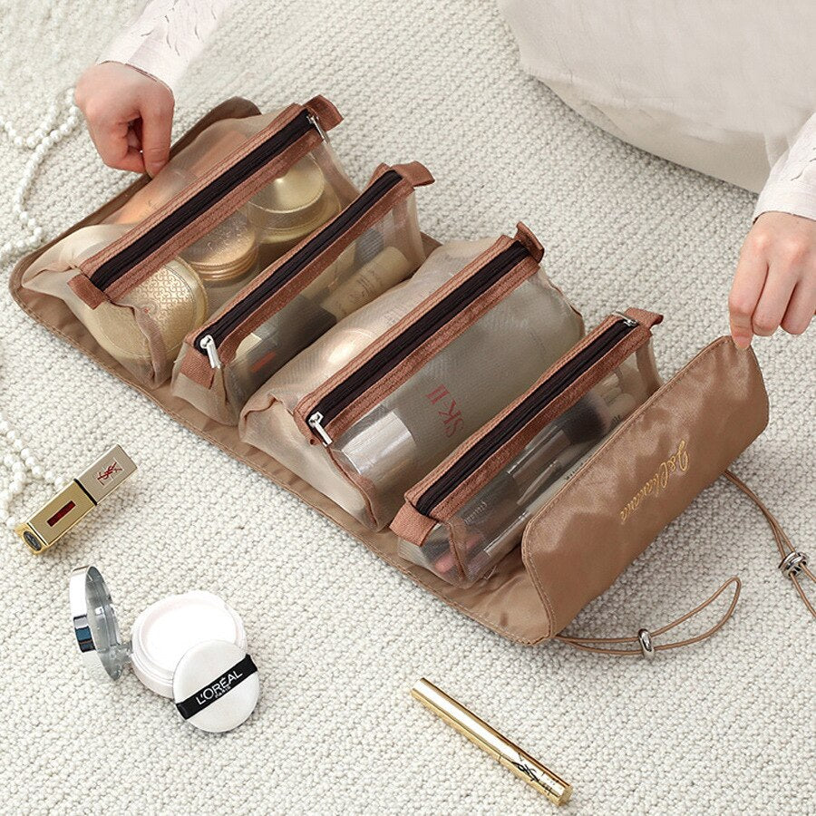 Foldable Detachable Mesh Cosmetic Travel Bag - Image 8