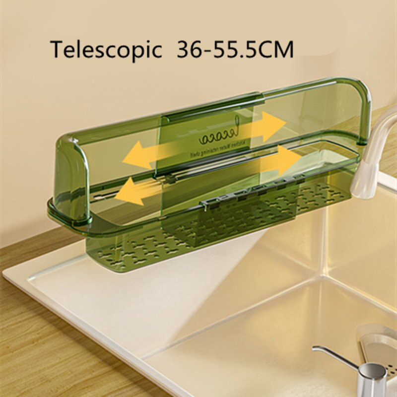 Splash-Proof Telescopic Sink Storage Rack - Image 4