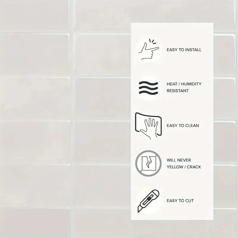 Faux Marble Self-Adhesive Imitation Tile Wall Panels