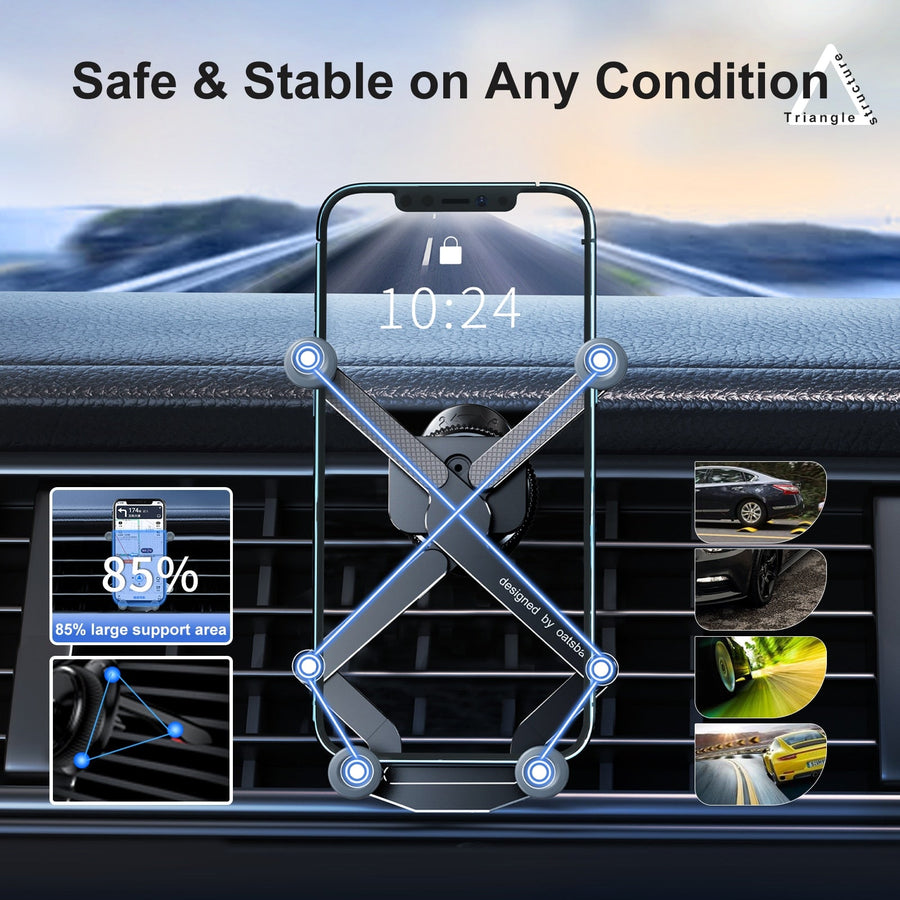 Invisible Rotatable Air Vent Mount Car Phone Holder - Image 5