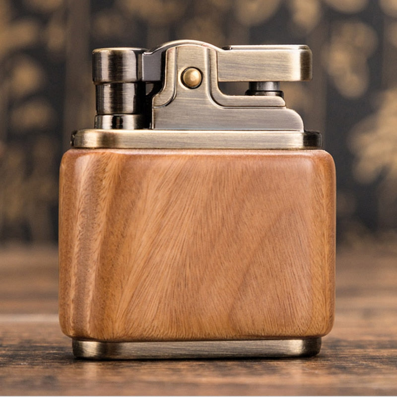 Wooden Vintage Spark Kerosene Lighter - Image 1