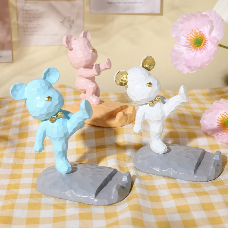 Mini Karate Bear Phone Stand - Image 1