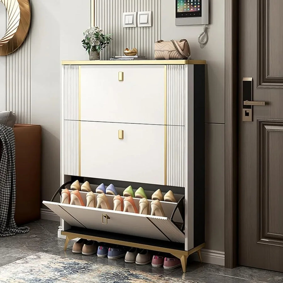 Home Essentials Elegant Shoe Cabinet With 3 Flip Drawers - Image 0
