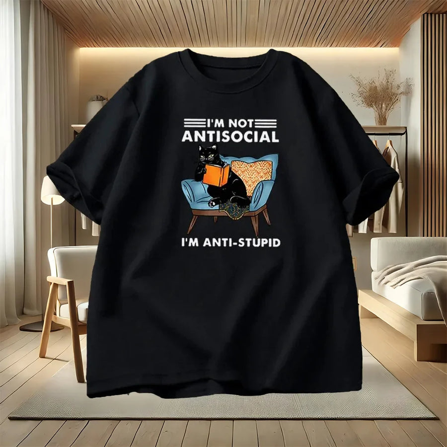 I am Not Antisocial Funny T-Shirt - Image 1