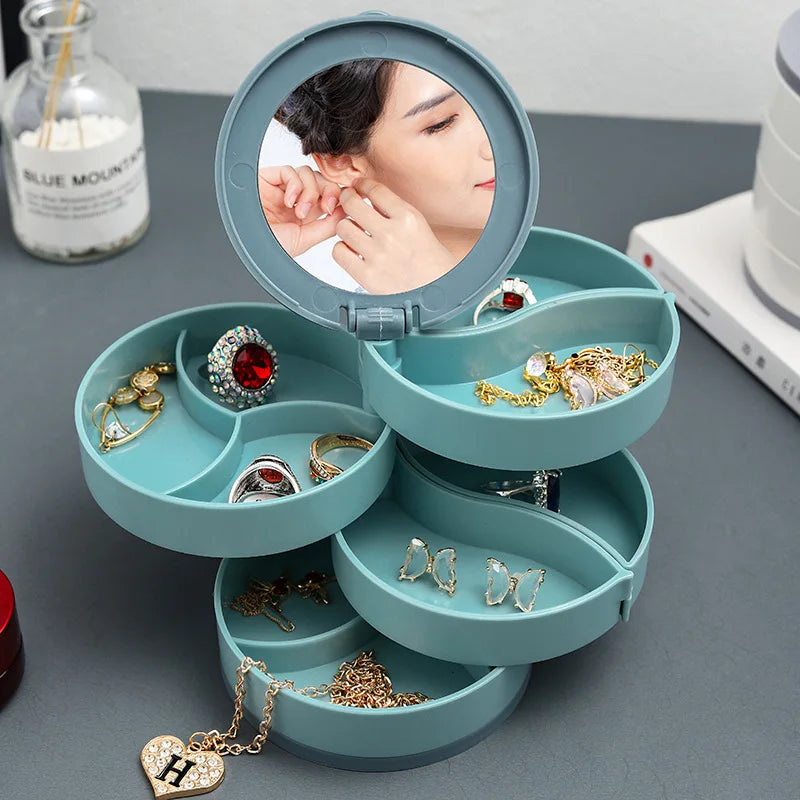 Multi-Layer Rotating Jewelry Organizer Storage - Image 1