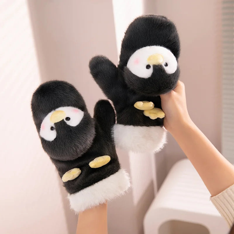 Cute Plush Cartoon Animals Soft Warm Gloves - Image 6