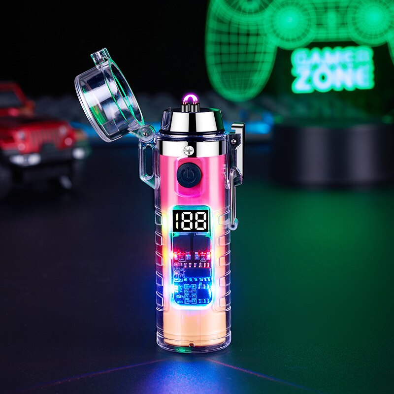 Windproof Double Arc Transparent Flashlight Lighter - Image 9