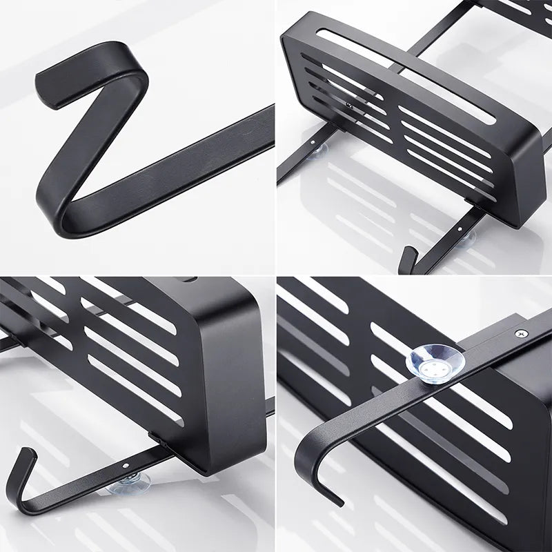 Sleek Shower Nail-Free Dual Layer Organizer Rack - Image 5