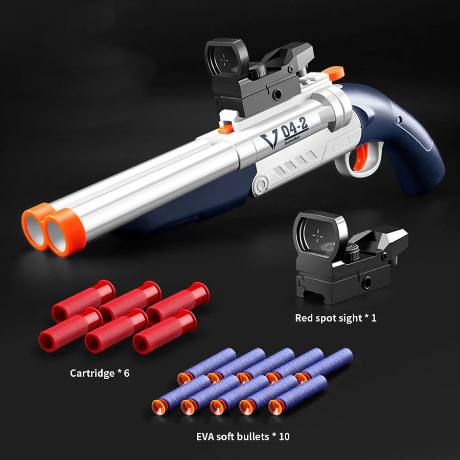 Double Barrel Soft Bullet Launcher Toy Gun - Image 5
