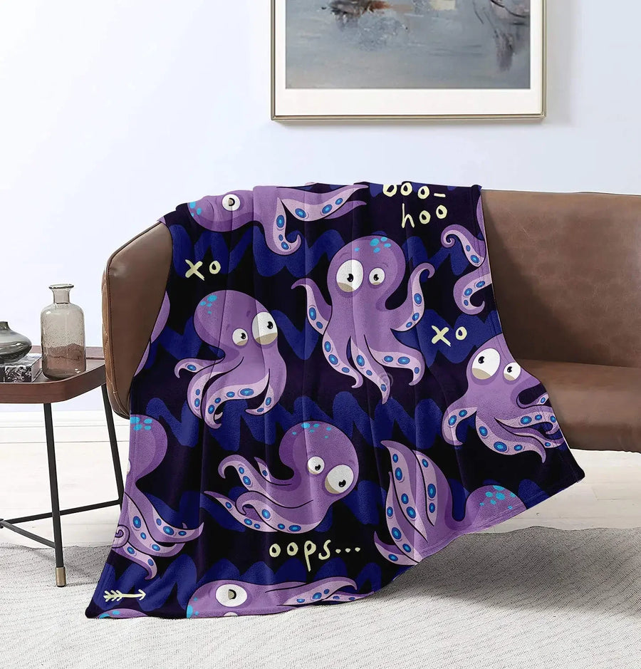 Sea Life Ocean Throw Octopus Blanket - Image 8