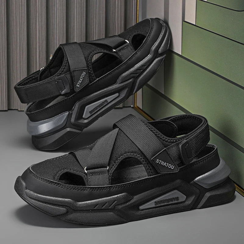Summer Casual Leather Outdoor Non-slip Sandals - Image 2
