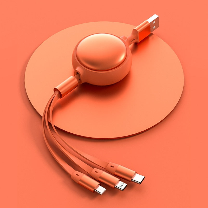 3in1 Retractable Fast Charging Cable - Image 7