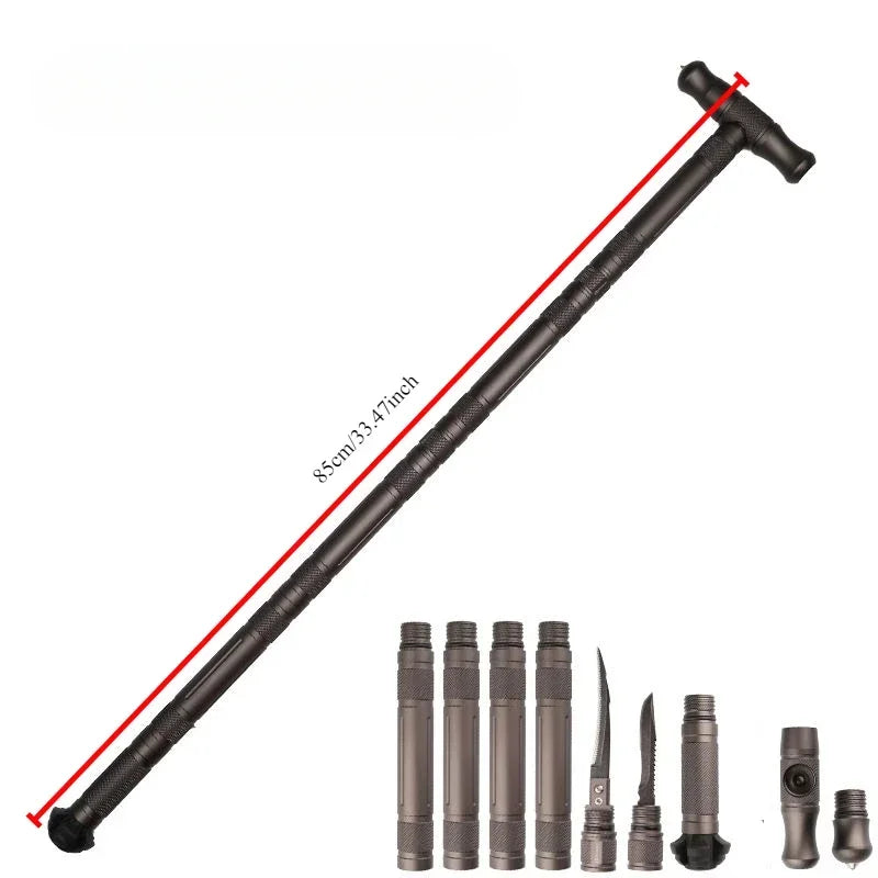 Tungsten Steel Multifunctional Foldable Self-Defense Walking Stick - Image 6