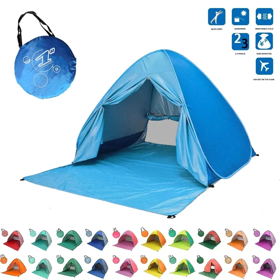 Automatic Pop-Up Ultralight Full Shade Beach Tent - Image 3